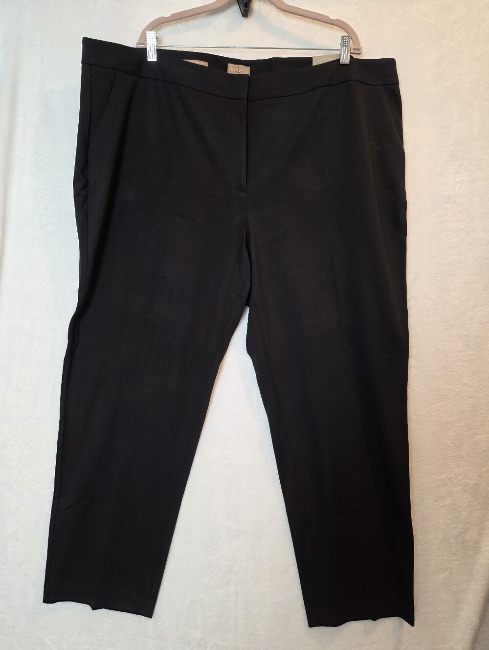 NWT Talbots Plus 24W Cambridge Pants Black Italian Luxe Knit Dress Trouser